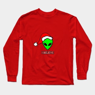 Santa Alien - I Believe Long Sleeve T-Shirt